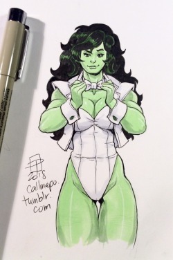 callmepo: Bonita en Blanco of She-Hulk in one of classic outfits.