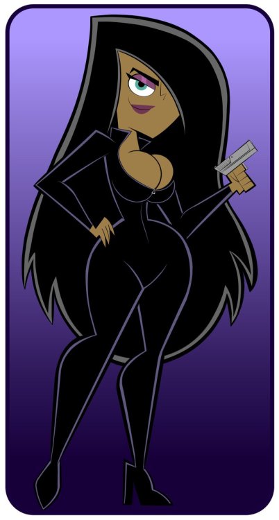 grimphantom2:  ck-blogs-stuff:  Commission: Sexy Spy Desiree by   Alt. Versions CK-Draws-Stuff  Welp… I did it…I drew (humanoid) Desiree from Danny Phantom…in this kind of situation, even if it kinda goes against everything I believe in! Forgive
