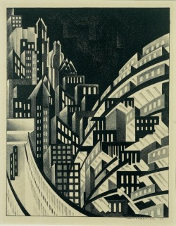 drawingarchitecture:  New York Louis Lozowick. 1925. Lithograph:
