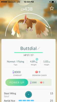 pokemongostories:  So this is the ferocious Buttdial the Fearow,