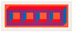 baja-baja:Sol LeWitt, Four Color Isometric Figure - B (Purple,