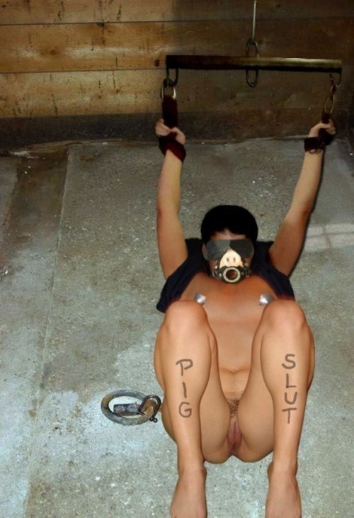 hiscunt:  this is where the pig belongsâ€¦open, ready, and waiting for Him!!!  “Pig Slut”