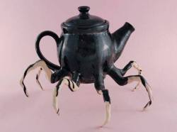 sixpenceee:   Teapot with legs. 