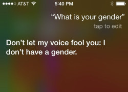 buzzfeedlgbt:  Apple’s Siri Doesn’t Have Time For Your Gender