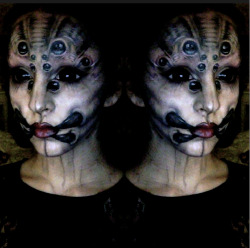 creepfaceart:  Arachnid Queen makeup 