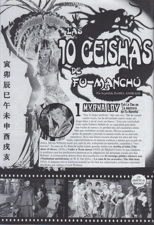 10 geishas of Fu-Manchu (w/ Myrna Loy) Nudes & Noises  