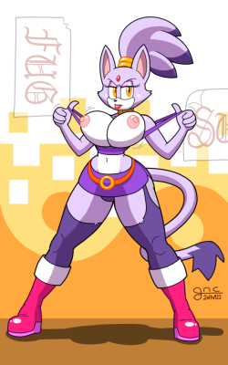 gyneceon: Fan art of Blaze the cat; my submission for the Slut