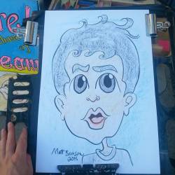 Drawing caricatures at Dairy Delight today!  #mattbernson #caricaturist