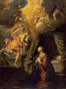 lionofchaeronea:The Annunciation, Giovanni Lanfranco, between