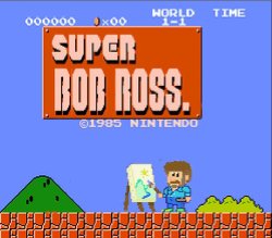 collegehumor:  Super Mario Bob Ross Every tree is a happy tree