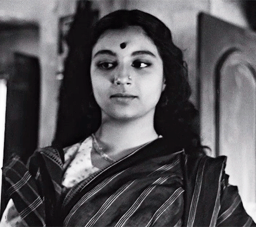 dailyworldcinema:Sharmila Tagore in The World of Apu (1959) dir.