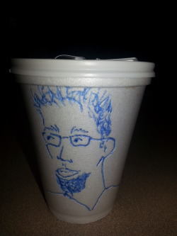 morningcoffeecupart:  Cup submission from former college compadre,