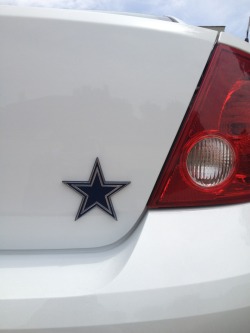 awesomelybased:  Finally got a Dallas Cowboys emblem for my car!