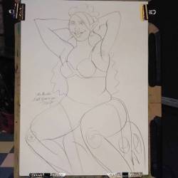 Drawing Mx Macabre at Dr. Sketchy’s! Thank youu.  #art