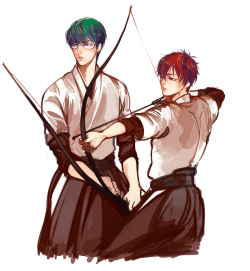 teaat2am:  req1  Midorima & Akashi archery 
