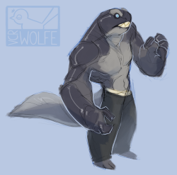 vcr-wolfe:  aaaand a doodle of endos lovely dunkleosteus character,