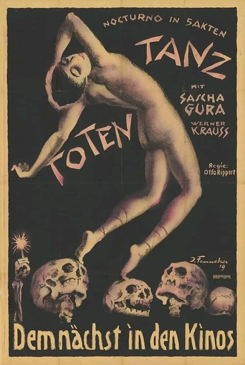 Totentanz (Dance of the Dead), lost film, (1919), Poster by Josef