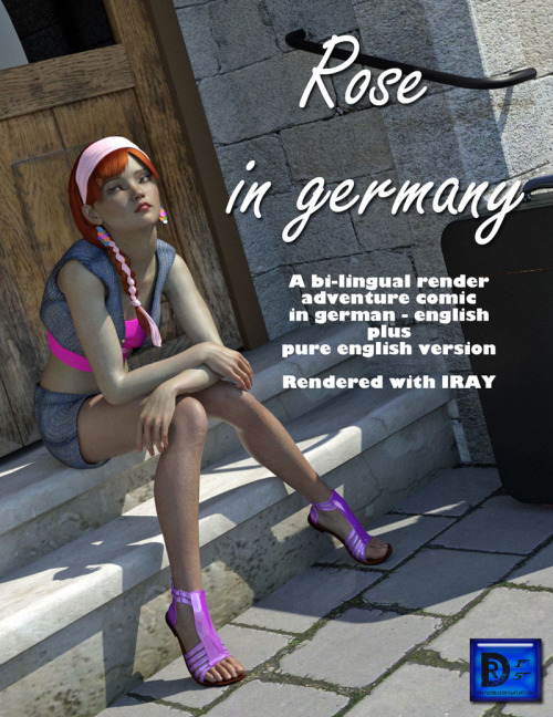  A bi-lingual 45 page  3D comic about an American college student in Germany. Rose (the  American student) doesn’t speak German and runs directly into an  adventure of light bondage…  created by dravuor! Dive into this new adventure today! Rose