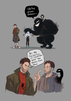 cuteskitty:  The spider kids get another loser uncle  Find me