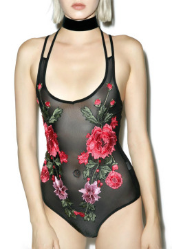 coquettefashion:  Floral Bodysuit 
