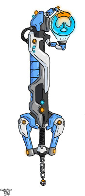 I redrew my old Overwatch Keyblade design! I’m planning on