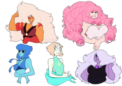 They’re all available as stickers: Jasper, Rose, Lapis, Pearl,