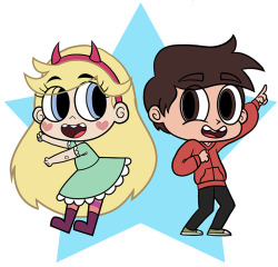 doodlebuggy:Chibi Star and Marco from the new web game is so