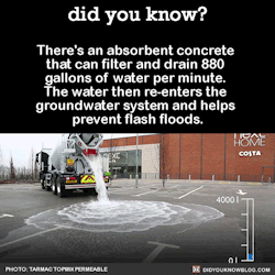 did-you-kno:    The ‘thirsty’ concrete stays cool and can