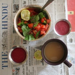 vegan-hippie:  BABY’S FIRST (mini) SALAD in India (I made this