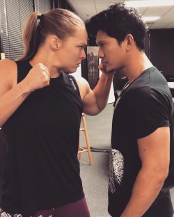 guts-and-uppercuts:  Ronda Rousey and Iko Uwais.I’m hoping