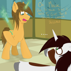 ask-mack-ponyville-blacksmith:  ask-djose:  Next time use a magic