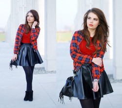 fashion-tights:  PLAID JACKET (by A piece of Anna .)
