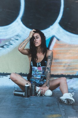 now-youre-cool:  aleerose in the Art Is Not A Crime tank top