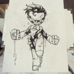 sommariva:  Green lantern chibi. Look out for #inktober art every