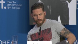 ultrafabius:  Tom Hardy while a journalist asked him to talk