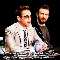 stevenrogered: Chris Evans can’t stop laughing during the AOU