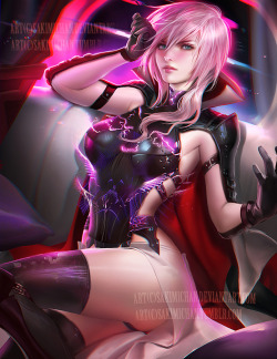 Lightning Pinup .NSFW optional. updated! by sakimichan 