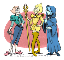 favouritecrayon: D&D Pearls (Steven Universe) Fighter, Wizard