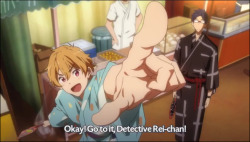 Rei and Nagisa playing detectives haha look at themm so much
