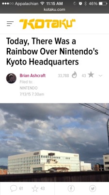 syb3rstrife:  There goes Iwata on Rainbow Road.   Godspeed, good