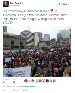 allthecanadianpolitics:Women’s March on Washington solidarity