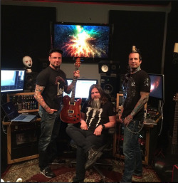 fivefingerdeathpunchuk:  Jason Hook and Jeremy Spencer with producer