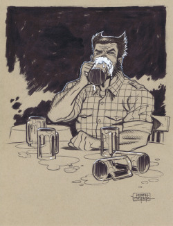 josephcooper:  Wolverine did the drinking. I did the drawing.