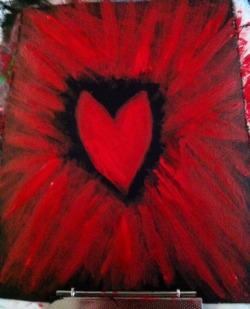 First shot at this painting. Acrylic. MY AFFLICTION….