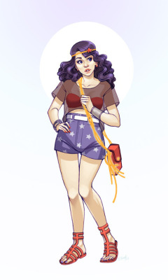 belladonnaeyes:  DC ladies dressed as modern hipsters (by Elizabeth