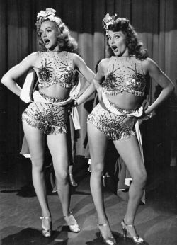 allthroughthenightb:Leslie Brooks & Rita Hayworth.