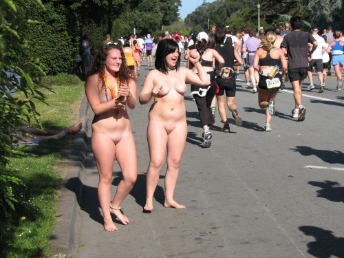 nakednorth69:  Naked and cheering on the crowd… 