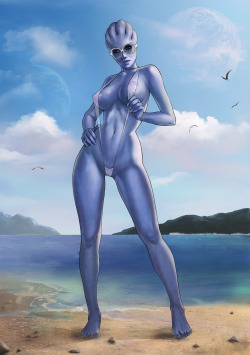 artworkniceandnaughty:  BlooCarrot Liara_T’Soni Mass_effect