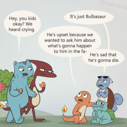 nekoama: Bulbasaur in fall, part 3.  Patreon | Instagram  >