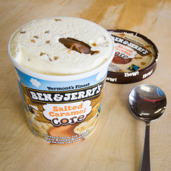 stonnaahh:benandjerrys:A Salted Caramel Core surrounded by sweet